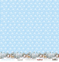 Бумага для скрапбукинга 30,5х30,5 см 180 гр/м двустор Вкус зимы, Сугробы