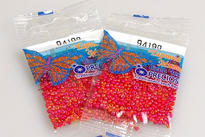 Бисер чешский Preciosa, цв.94190 голубой, 10/0, круглый непрозрачный радужный, 5 гр