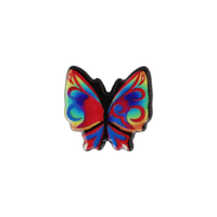 Кабошон пластиковый, 2.1х2.1, Бабочка, мультиколор