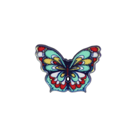 Кабошон пластиковый, 3.1х2.5, Бабочка, мультиколор