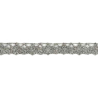 Кружево вязаное рис 1201057, шир.10-14мм цв.350 серый