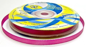 Лента атласная, 6 мм, 95, лиловый, рулон 33м