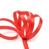 Лента атласная, 6 мм, 4264, красный, рулон 27,4м