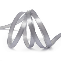 Лента атласная, 6 мм, 3170, т.серый, рулон 27,4м