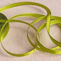 Лента атласная, 6 мм, 3149, оливковый, рулон 27,4м