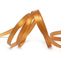 Лента атласная, 6 мм, 3128, т.золото, рулон 27,4м