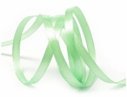Лента атласная, 6 мм, 3028, св.зелёный, рулон 27,4м