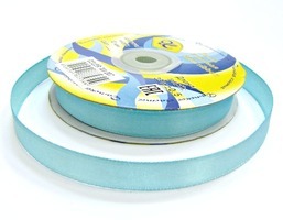 Лента атласная, 12 мм, 207, небесно-голубой, рулон 33м