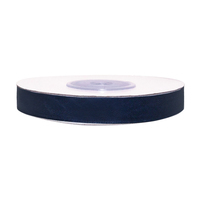 Лента атласная, 12 мм, 120, т.синий, рулон 33м