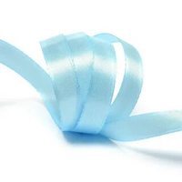 Лента атласная, 12 мм, 4308, голубой, рулон 27,4м