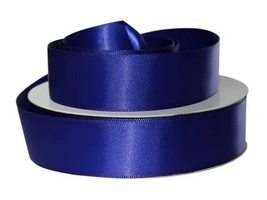 Лента атласная, 12 мм, 3162, синий, рулон 27,4м