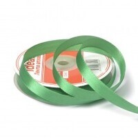 Лента атласная, 12 мм, 3040, зелёный, рулон 27,4м