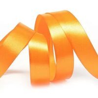 Лента атласная, 12 мм, 3020, ярк.оранжевый, рулон 27,4м
