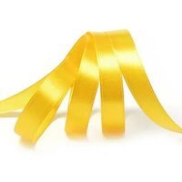 Лента атласная, 12 мм, 3018, т.жёлтый, рулон 27,4м