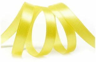 Лента атласная, 12 мм, 3014, жёлтый, рулон 27,4м