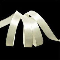 Лента атласная, 12 мм, 3002, кремовый, рулон 27,4м