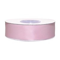 Лента атласная, 25 мм, 138, н.розовый, рулон 33м
