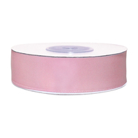 Лента атласная, 25 мм, 135, розовый, рулон 33м