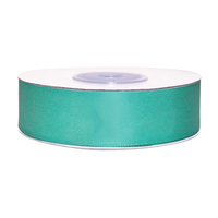 Лента атласная, 25 мм, 54, т.мята, рулон 33м