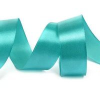 Лента атласная, 25 мм, 4343, бирюзовый, рулон 27,4м